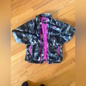 The North Face Camo Jacket with Pink Accents